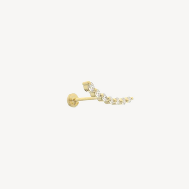 Piercing Stud Yellow Gold Gradient 7 Diamonds
