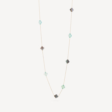 Long necklace Amazonite Labradorite