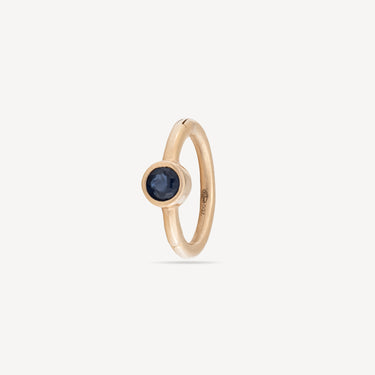 Piercing Hoop 8mm Rose Gold Blue Sapphire 2.5mm