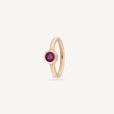 Piercing Hoop 8mm Rose Gold Ruby 2.5mm