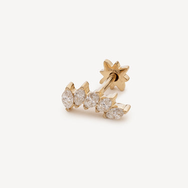 Piercing Stud Yellow Gold 5 Marquises