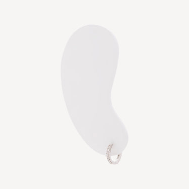 Hoop 8mm White Gold Full Pave