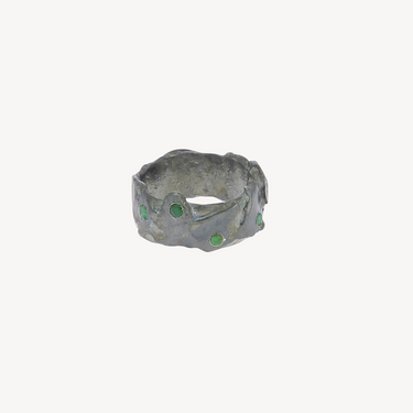 Silver Emerald Ring