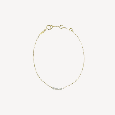 Bracelet diamonds inlaid 3mm yellow gold