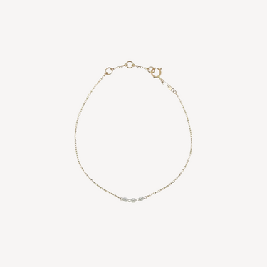 3mm diamond-encrusted bracelet Rose Gold