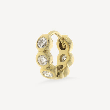 Piercing Hoop 6.5mm Yellow Gold Full Pavé