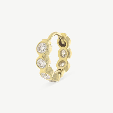 Piercing Hoop 8mm Yellow Gold Full Pavé