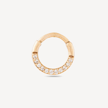 Piercing Hoop Plate 6.5mm Rose Gold Diamond