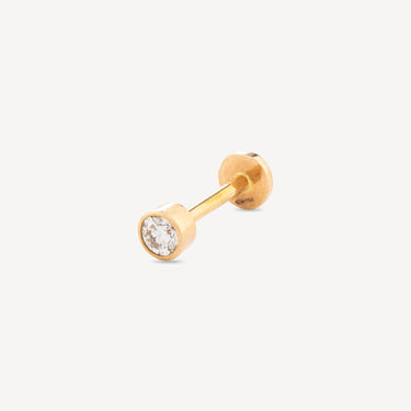 Piercing Stud Tube Rose Gold Diamond 2.5mm