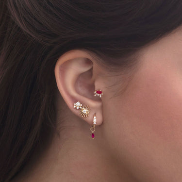 Charm Marquise Yellow Gold Ruby