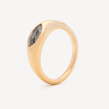 Rosy Pink Diamond Navette Ring