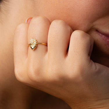 Ex Voto Heart Diamond Ring