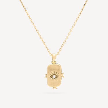 Viviane Yellow Gold White Diamond Necklace