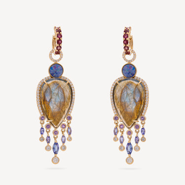 Boucles d'oreille Drops Labradorite