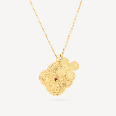 Amor Fati Shirin Ruby Yellow Gold Necklace