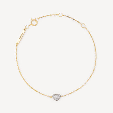 Gold Heart Diamond Bracelet