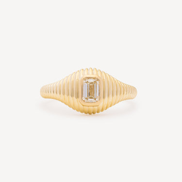 Bague Cut Flutted Signet