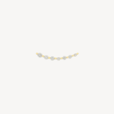 Piercing Puce Or Jaune Dégradé 7 Diamants