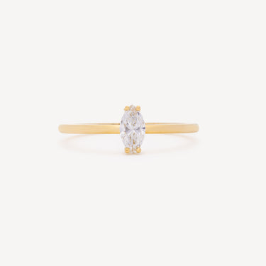 Yellow Gold Marquise Solitaire Ring