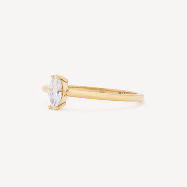 Yellow Gold Marquise Solitaire Ring