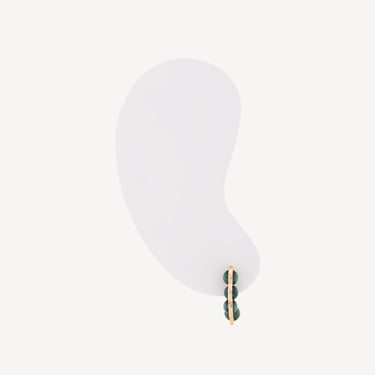 Boucle d'Oreille Coco Beach Or Rose et Perles Malachites