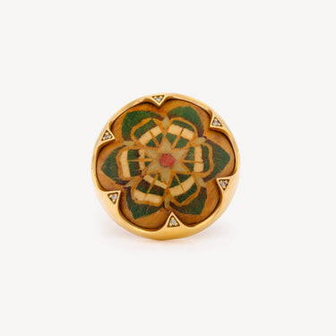 Bague Marquetry Flower