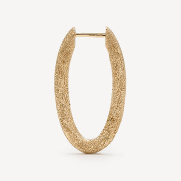 Vera Gold Sandblasted Hoop Earrings