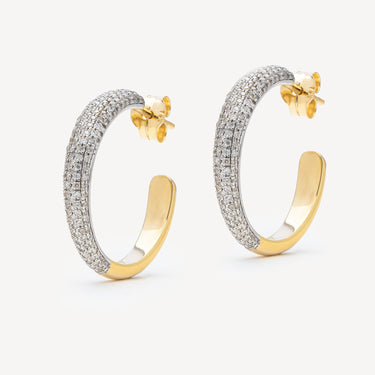 Soho Gold and Diamond Hoop Earrings