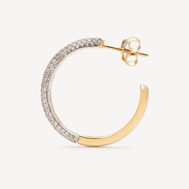 Soho Gold and Diamond Hoop Earrings