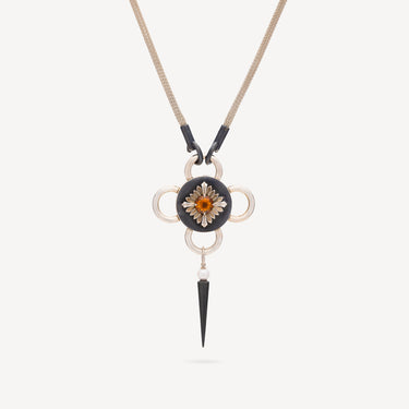 Collier Bolt Argent Citrine