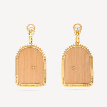 Boucles d'Oreilles Marquetry Window Sunset