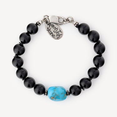 Black Tourmaline Turquoise Bracelet