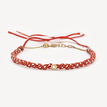 Bracelet Na Gioia Diamants Rouge Blanc