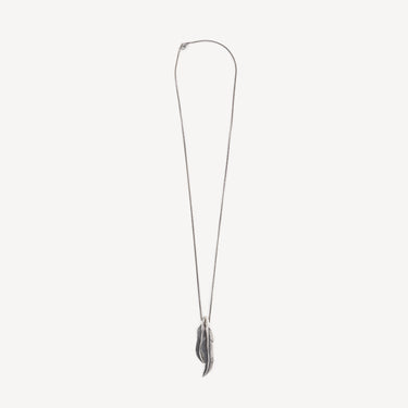 Collier Pendentif Plumes Argent