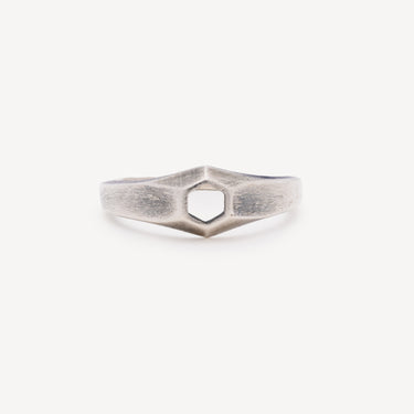Bague Hexagone Argent