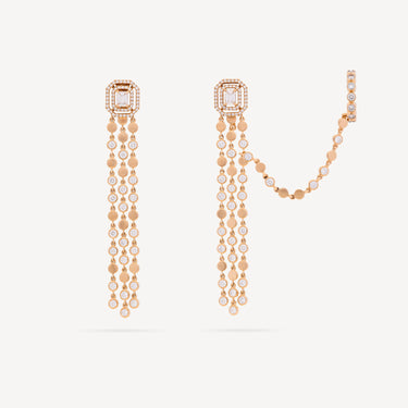 D-Vibes Multi-Row Rose Gold Earrings