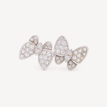 Bague Double Papillons Or Diamants