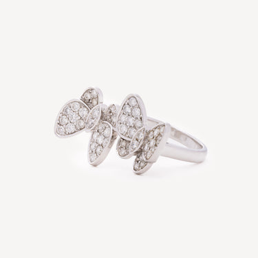 Bague Double Papillons Or Diamants