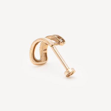 Rose Gold Curved Stud Piercing