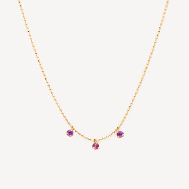 Triple Pink Sapphire Necklace