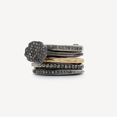 Hammered Multi-Ring Ring