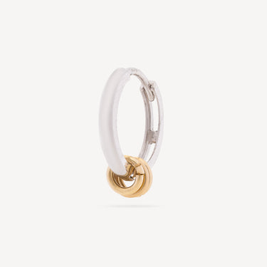 Créole Or Blanc Anneaux Or Jaune