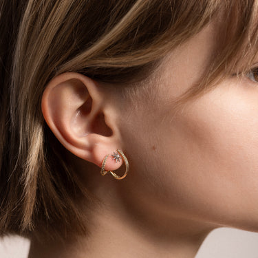 Boucle d'Oreille Griffes Diamants