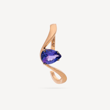 Ear Cuff Comet Or Rose Tanzanite