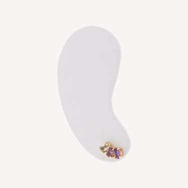 Boucles d'Oreilles Dumom Saphirs Violets et Blancs