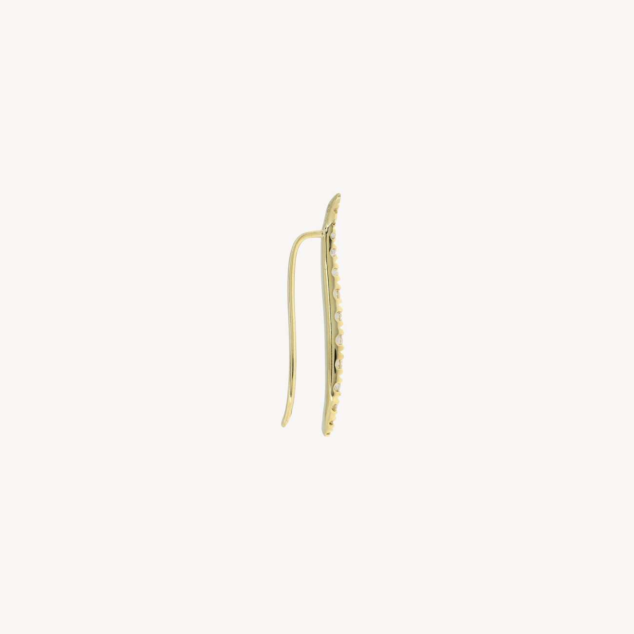 Yellow Gold Pin S Diamond Earring