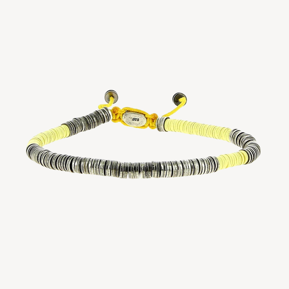 African Vinyl Yellow Bracelet
