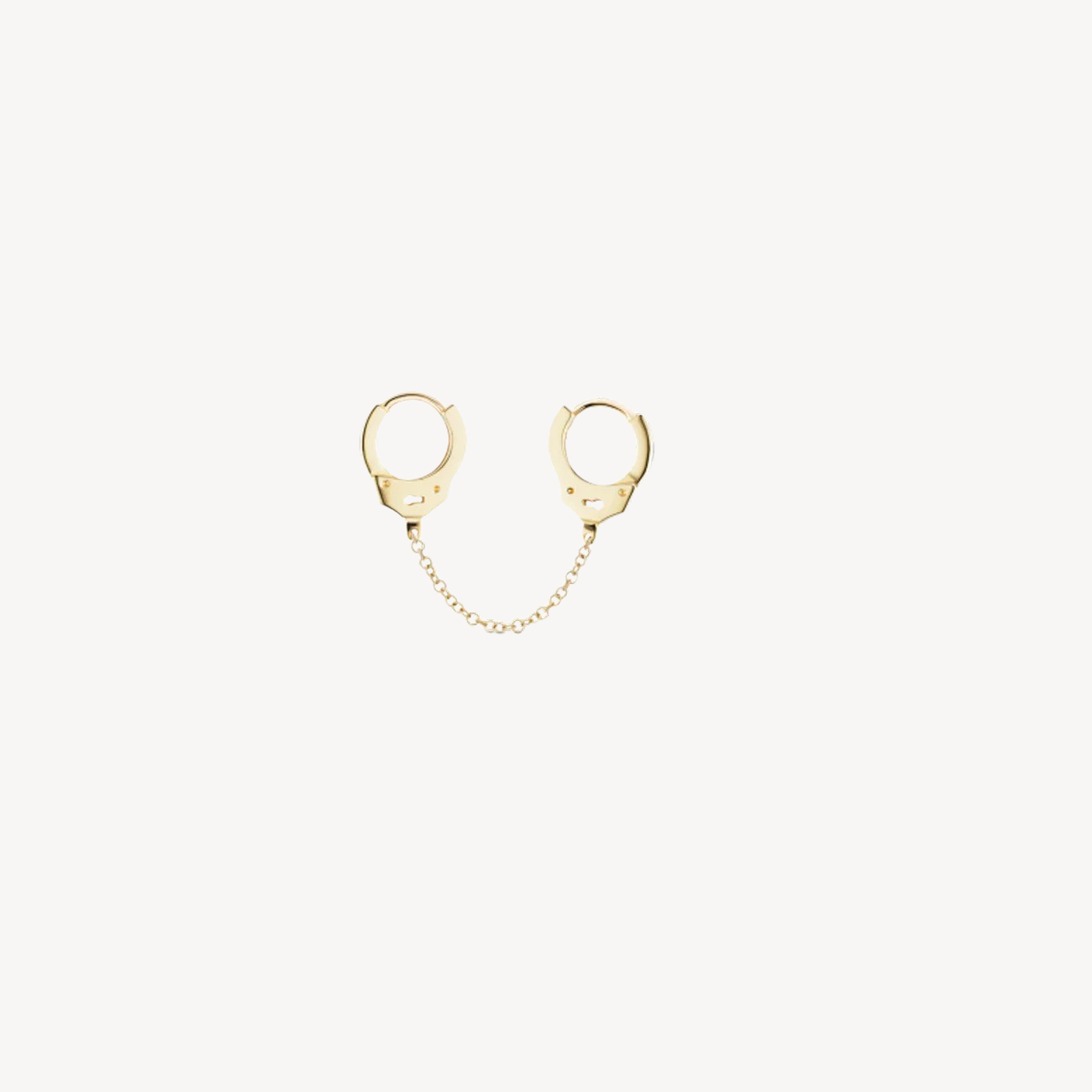 6.5mm Yellow Gold Handcuff Earring 