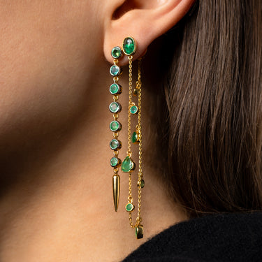 Boucles d'Oreille Emeraude Rainfall Drop