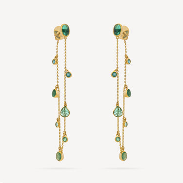 Boucles d'Oreille Emeraude Rainfall Drop